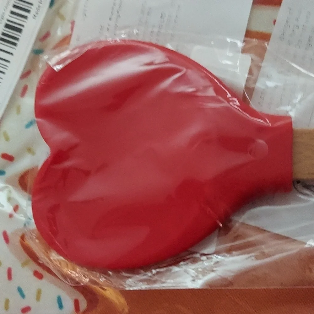 Set of Sweet Life Oven Mit, Pot Holder, and Red Heart Scraper/Spatula